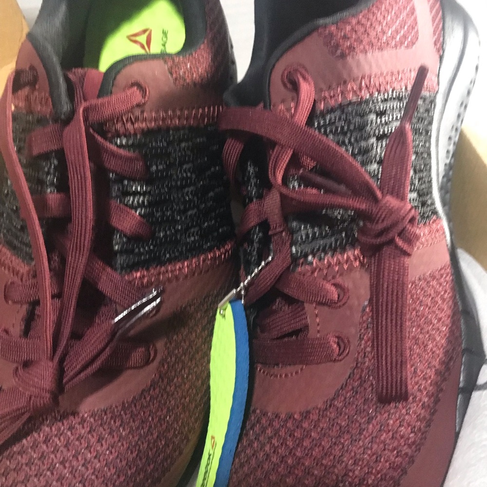 Reebok Womens Burgundy Athletic Shoes